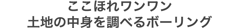 ここほれワンワン土地の中身を調べるボーリング